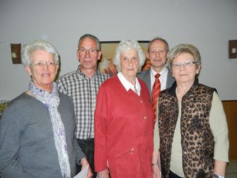 von links: Inge Grewe, Günter Klehr, Emmi Ehemann, Burkhard Grüninger, Lydia Flockert